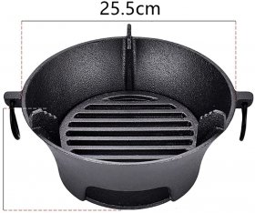 Charcoal Grill Household Grill Cast Iron Charcoal Stove Charcoal Grill Meat Plate Mini Grill Stove Charcoal Grill Outdoor Cooking Picnic Barbecue