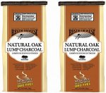 2 Pcs 15.4 Lbs Natural Oak Lump Charcoal