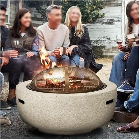 Patio Grilled Stove Charcoal Grill Magnesium Oxide + Iron Material Widen The Edge for Easy Storage Multifunction 60