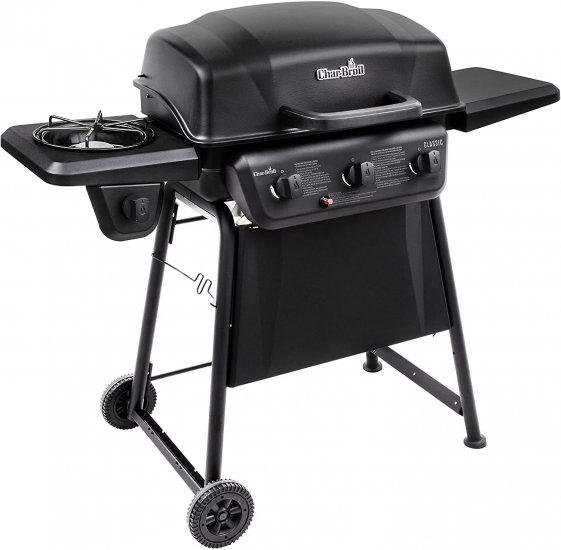 Char-Broil Classic 360 3-Burner Liquid Propane Gas Grill with Side Burner