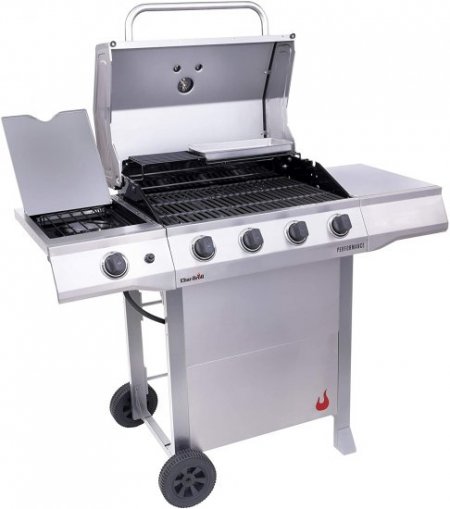 Char-Broil Performance 4-Burner Cart Style Liquid Propane Gas Grill, Stainless Steel