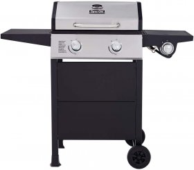 Dyna-Glo 2-Burner Open Cart Propane Gas Grill in Stainless Steel and Black