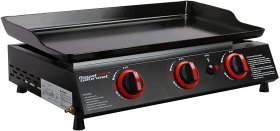 Royal Gourmet PD1303A 3 Burner Portable Griddle 24inch Tabletop Gas Grill Tailgate Camping Picnic, Black