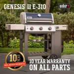 Weber Genesis II E-310 Natural Gas 3-Burner Grill, Black