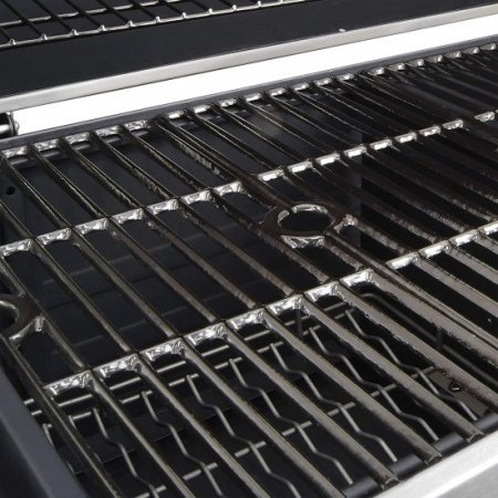 Dyna-Glo Silver/Black Porcelain/Cast Iron X-Large Premium Dual Chamber Charcoal Grill