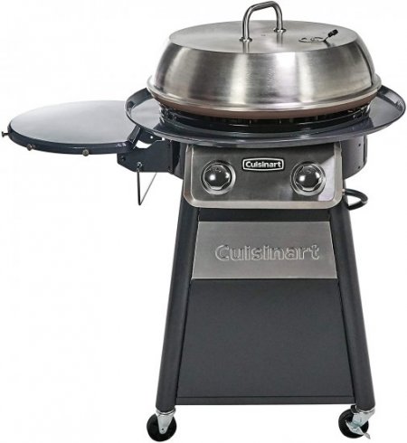 Cuisinart CGG-888 Grill Stainless Steel Lid 22-Inch Round Outdoor Flat Top Gas, 360