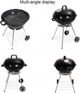 Charcoal Grill, Outdoor Round Barbecue Grill Portable Barbecue Grill Home Charcoal Char Broil BBQ Pit Grill For Outdoor Camping Travel Park Beach Outdoor Barbecue Party