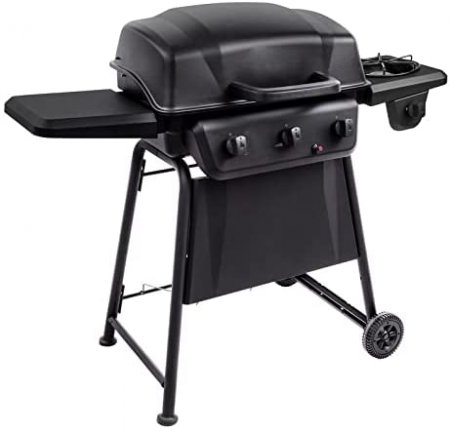 Classic Liquid Propane Gas Grill - With Side Burner, 24.1 x 51.2 x 43.5 inches, Black