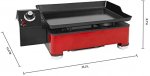 18-Inch Portable Table Top Propane Gas Grill Griddle - for Camping, red
