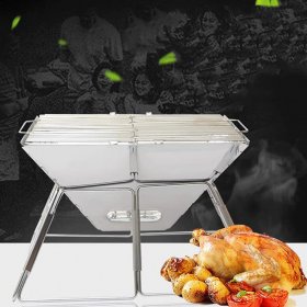 WANGF Outdoor Stainless Steel Multifunctional Grill Portable Foldable Barbecue Stove Charcoal Stove 353521CM Light and Durable Multiple People