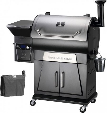 Z Grills Wood Pellet Grill Smoker with 2020 Newest Digital Controls ,700 Cooking Area 8- in-1 Grill, Smoke, Bake, Roast, Braise ,Sear,Char-grill and BBQ for Outdoor