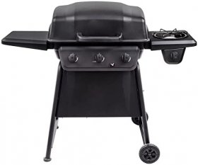 Classic Liquid Propane Gas Grill - With Side Burner, 24.1 x 51.2 x 43.5 inches, Black