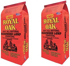 Royal Oak BBQ All Natural Premium 15 lb Lump Charcoal Starter Hardwood (2 Pack)
