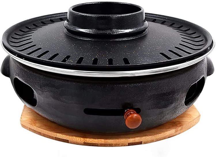 Charcoal Grill Household Charcoal Grill BBQ Grill Portable Food Charcoal Stove With Miso Soup Pan Cast Iron Charcoal Grill Outdoor Cooking Picnic Barbecue