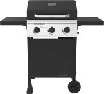 Megamaster Propane Gas Grill, Black/Silver