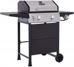 Dyna-Glo 2-Burner Open Cart Propane Gas Grill in Stainless Steel and Black