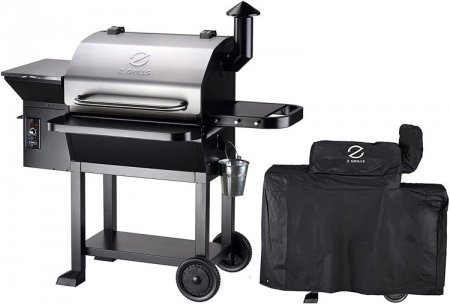 Z GRILLS 2021 Upgrade Wood Pellets Grill 1000 SQ IN 20LB Hopper 8-in-1 Outdoor Smoker Grill Cover Included