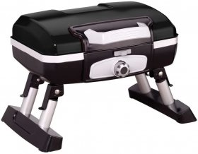 Portable Propane Grill - Tabletop Petit Gourmet Gas Grill, CGG-180TB, Black