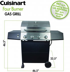 Cuisinart CGG-7400 Propane, 54 Inch, Full Size Four-Burner Gas Grill