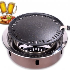 Guoguocy BBQ Barbeque Barbecue Grill,BBQ,Korean Household Smokeless Charcoal Barbecue Grill,Maifan Stone Baking Dish,Indoor Outdoor