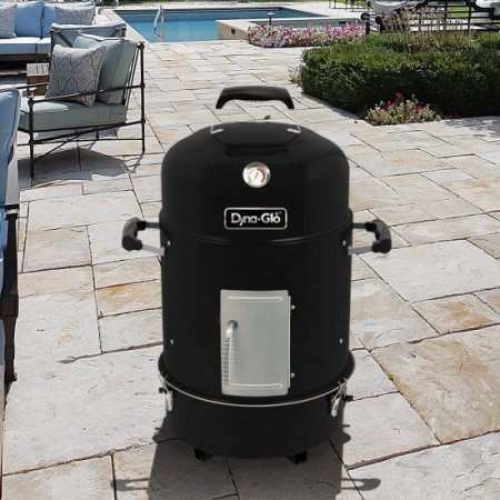 Dyna-Glo Compact Charcoal Bullet Smoker - High Gloss Black