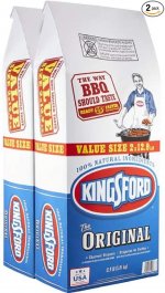 Kingsford Original Charcoal Briquettes, BBQ Charcoal for Grilling 12 Pounds Each (Pack of 2) (Package May Vary)