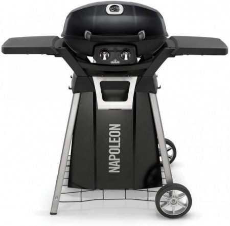 Napoleon TravelQ Pro Portable Gas Grill with Cart and Side Shelf Kit