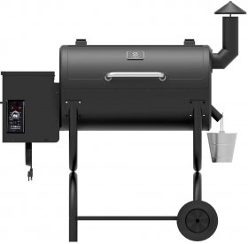 Z GRILLS Pellet Grill Smoker -,6-in-1 Outdoor Wood Pellet BBQ Grills with Electric Digital Control, 550Sq.in Grilling Area,10LB Hopper, Black