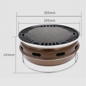 Guoguocy BBQ Barbeque Barbecue Grill,BBQ,Korean Household Smokeless Charcoal Barbecue Grill,Maifan Stone Easy to Clean,Indoor and Outdoor