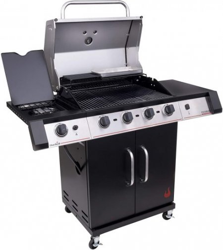 Char-Broil Performance TRU-Infrared 4-Burner Cabinet-Style Liquid Propane Gas Grill, Stainless/Black