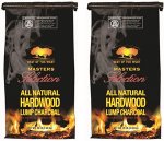 Best of The West Masters Selection 20 Pound Bag All Natural Hardwood Lump Charcoal for Grilling, Smoking, and Outdoor Cooking (2 Pack)