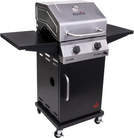 Char-Broil Performance 2-Burner Cabinet-Style Liquid Propane Gas Grill, Stainless/Black