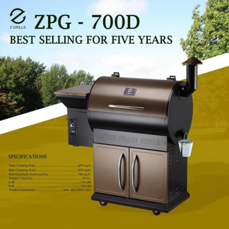 Z GRILLS Wood Pellet Grill Smoker for Outdoor Cooking with Cover, 2021 Upgrade, 8-in-1 & Pid Controller