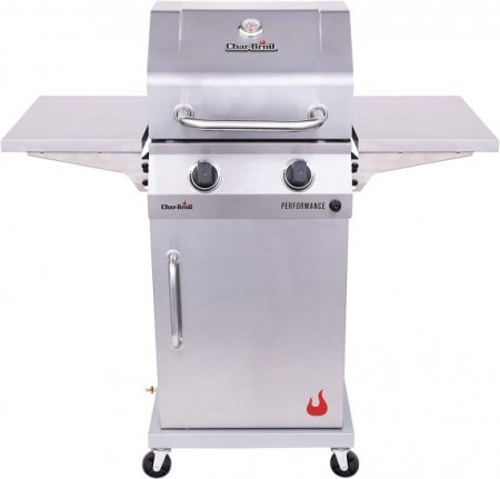 Char-Broil Performance 2-Burner Cabinet Style Liquid Propane Gas Grill, Stainless Steel