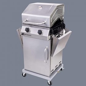 Propane Grills - Burner Cabinet Style Liquid Propane Gas Grill, Stainless Steel