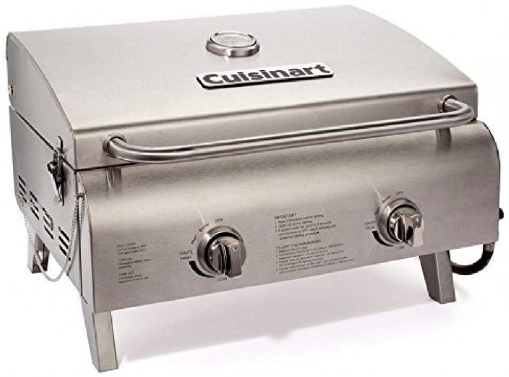 Cuisinart CGG-306 Chef\'s Style Propane Tabletop Grill, Two-Burner, Stainless Steel