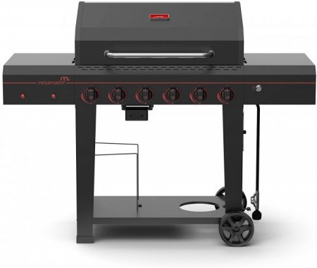 Megamaster 6 Burner 753 Sq. Inch Propane Gas Grill,Black