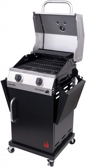 Char-Broil Performance 2-Burner Cabinet-Style Liquid Propane Gas Grill, Stainless/Black