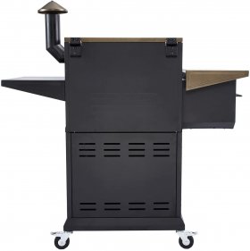 Z GRILLS 8 in 1 Wood Pellet Portable Steel Constructed Grill Smoker for Outdoor BBQ Cooking with Digital Temperature Control, Bottom Storage Area, Bronze, 573 Sq In