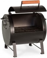 Char-Griller Table Top Charcoal Grill and Side Fire Box, Black