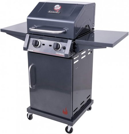 Char-Broil Performance TRU-Infrared 2-Burner Cabinet Style Liquid Propane Gas Grill, Metallic Gray