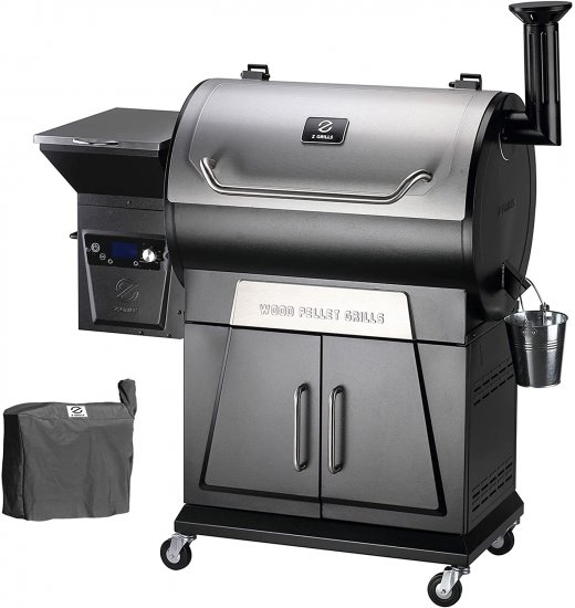 Z Grills Wood Pellet Grill Smoker with 2020 Newest Digital Controls ,700 Cooking Area 8- in-1 Grill, Smoke, Bake, Roast, Braise ,Sear,Char-grill and BBQ for Outdoor