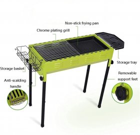 Charcoal Grill, Portable BBQ Gril Charcoal BBQ Grill For Outdoor Picnic Garden Terrace Camping Trip (Color : Default)