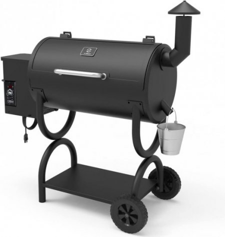 Z GRILLS Wood Pellet Grill BBQ Smoker Black