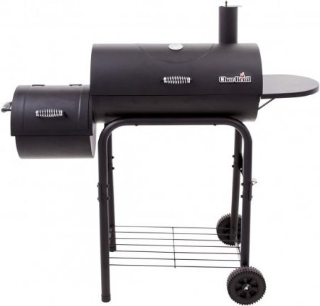 Char-Broil American Gourmet Offset Smoker, Black,Standard