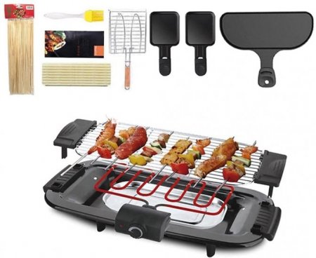 MYHZH Home Outdoor Barbecue Shelf Smokeless Grill Household Electric Barbecue Meat Machine Electric Oven Grill 3 Color Optional 600 113 365mm (Color : C)