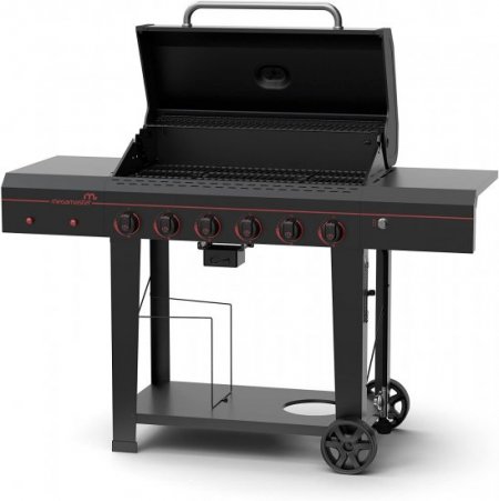 Megamaster 6 Burner 753 Sq. Inch Propane Gas Grill,Black