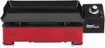 Royal Gourmet 18-Inch Portable Gas Grill Griddle - Propane Fueled, 9,000 BTU, Table Top for Outdoor Cooking while Picnicking or Tailgating, Red