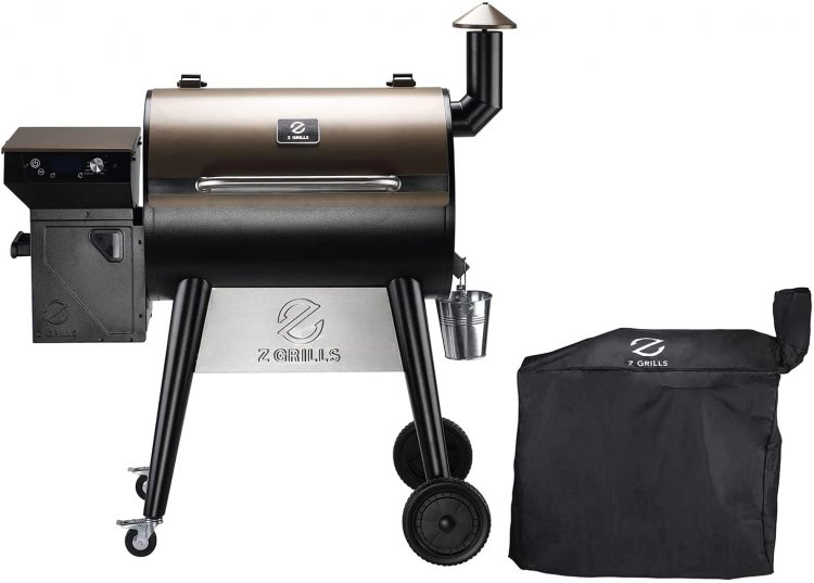 Z GRILLS BBQ Wood Pellet Grill Smoker Digital Temperature Control with Cover (Grill+cover)