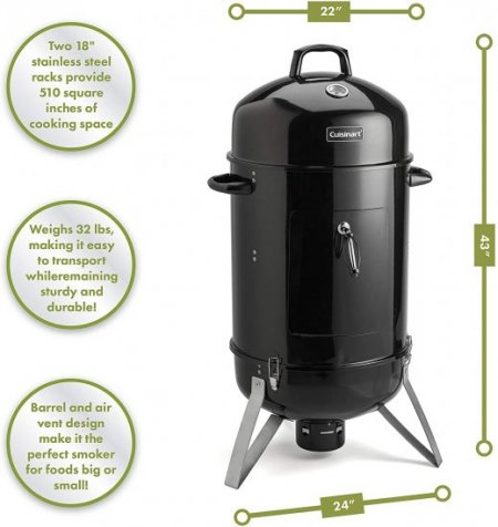 Cuisinart COS-118 Vertical 18" Charcoal Smoker